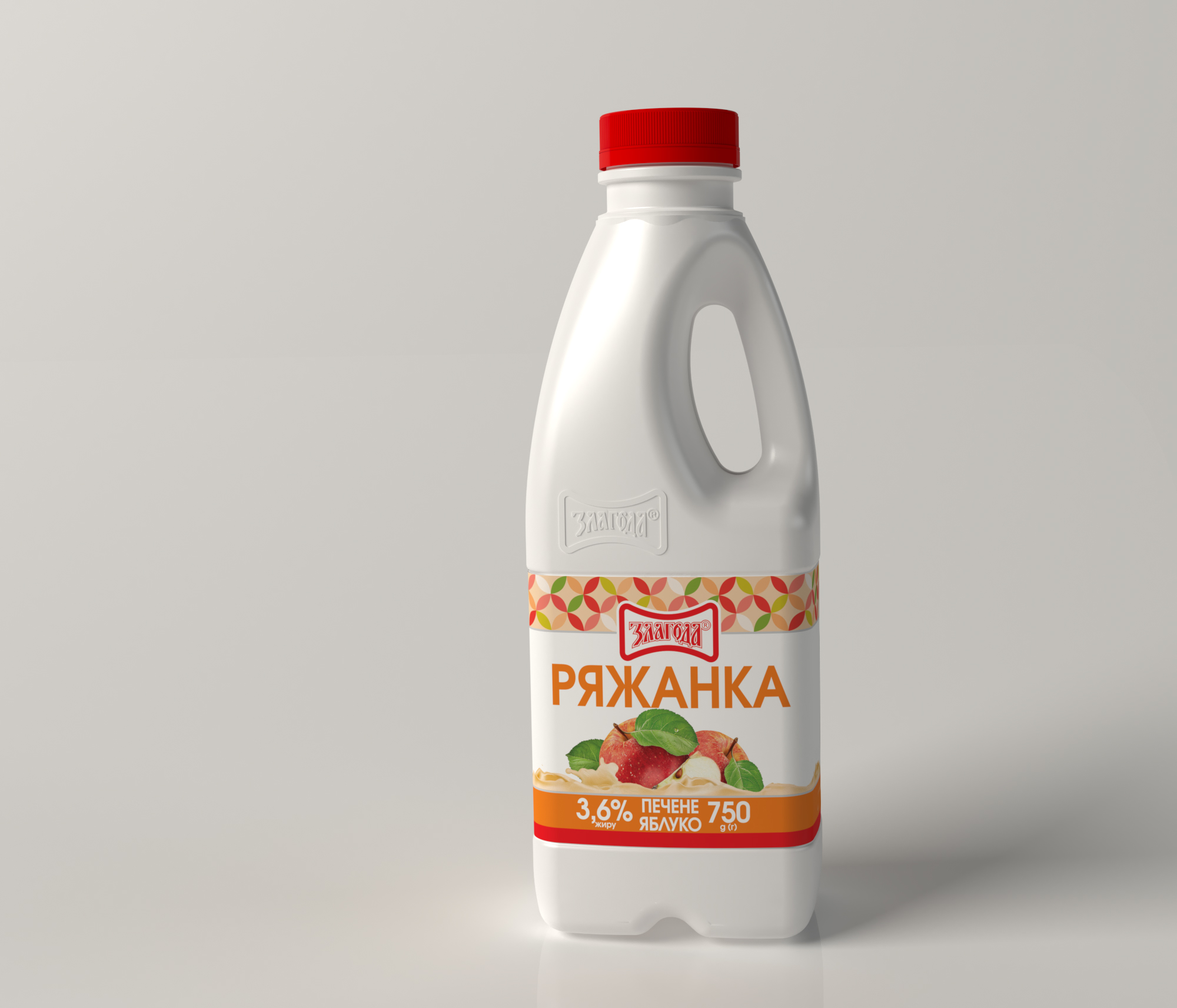 Ряженка 3,6% 750гр з наповнювачем "Печене яблуко" Злагода